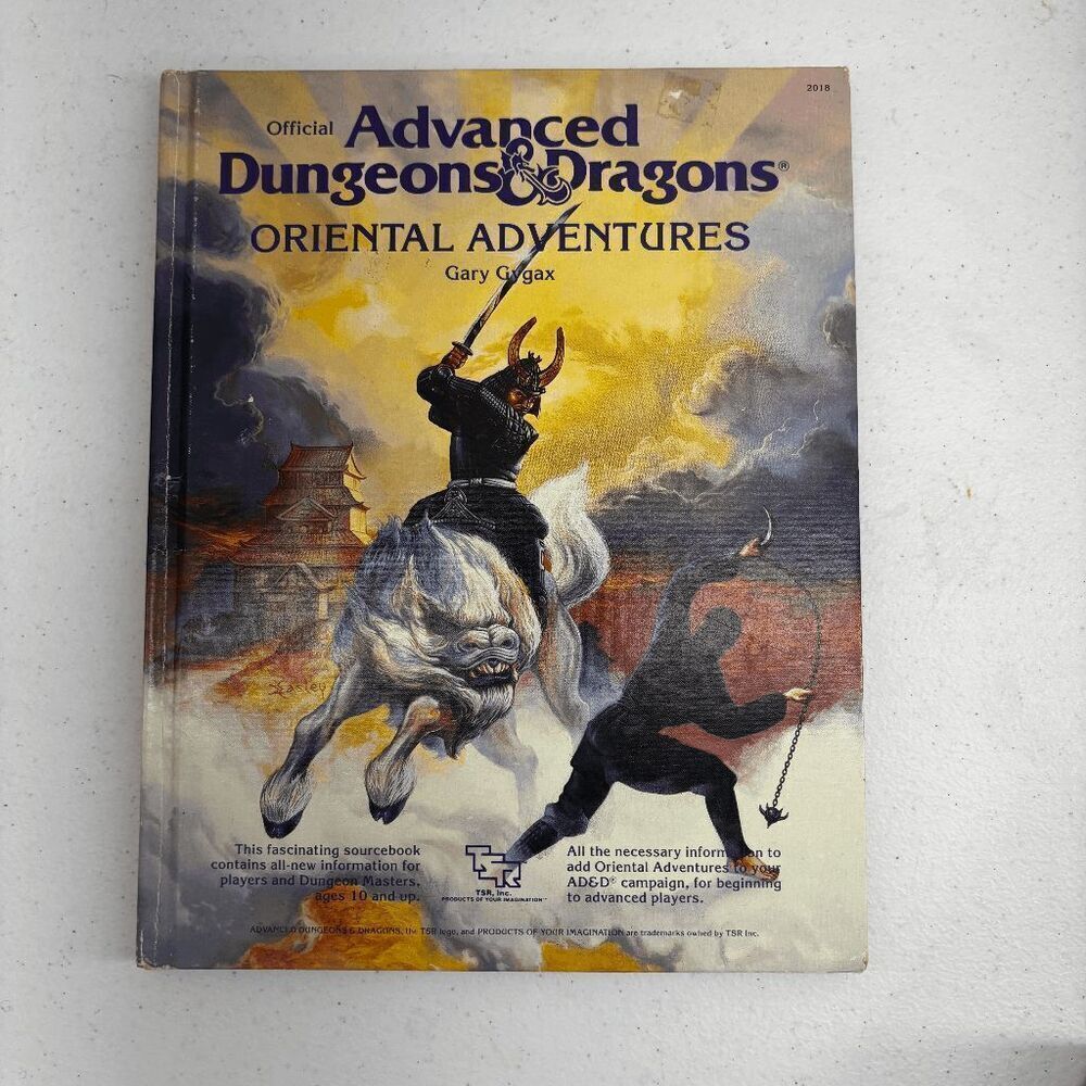 TSR‎ ORIENTAL ADVENTURES 1985 1st print 1st Edition Dungeons & Dragons